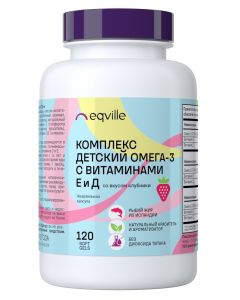 Buy Children's Omega-3 fish oil complex from Iceland 30% with vitamins E and D (strawberry), 120 capsules 710 mg | Florida Online Pharmacy | https://florida.buy-pharm.com