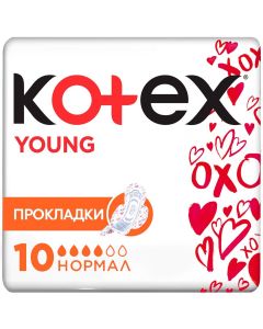 Buy Kotex Feminine hygiene pads with wings 'Young. Normal', 10 pcs | Florida Online Pharmacy | https://florida.buy-pharm.com