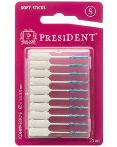 Buy Interdental toothpicks PresiDENT Soft Sticks. Size S, 20 pcs | Florida Online Pharmacy | https://florida.buy-pharm.com