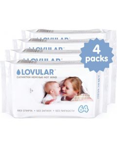 Buy Lovular wet wipes set, 4 packs 64 pcs each  | Florida Online Pharmacy | https://florida.buy-pharm.com