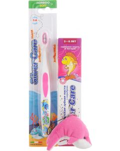 Buy Silver Care dental set for girls from 3 to 6 years old, banana mix | Florida Online Pharmacy | https://florida.buy-pharm.com