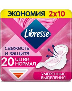 Buy Sanitary pads Libresse Ultra Normal DUO with a soft surface, 20 pcs | Florida Online Pharmacy | https://florida.buy-pharm.com