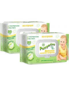 Buy Wet wipes for children Avangard Pamperino No. 80, without perfume, for children, with a plastic valve, 48735, 2 packs | Florida Online Pharmacy | https://florida.buy-pharm.com