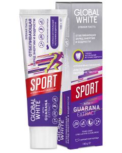 Buy Toothpaste / GLOBAL WHITE / Sport 100 g with guarana and pepper | Florida Online Pharmacy | https://florida.buy-pharm.com