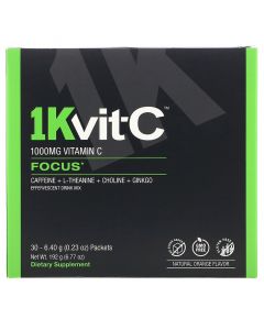 Buy 1KvitC, Focus, Vitamin C, 1000 mg, 30 sachets 6,4 g each, effervescent drink mix, natural orange flavor | Florida Online Pharmacy | https://florida.buy-pharm.com
