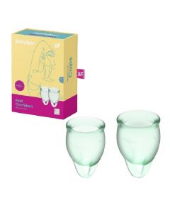 Buy Satisfyer Feel confident Light Green Menstrual Cup Set  | Florida Online Pharmacy | https://florida.buy-pharm.com