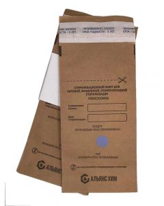 Buy ALLIANCE CHEM Kraft sterilization bags 100x200mm, 100pcs. | Florida Online Pharmacy | https://florida.buy-pharm.com