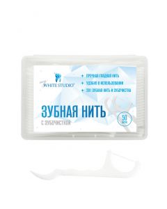 Buy My White Studio Dental floss with a toothpick flosser 50 pcs. | Florida Online Pharmacy | https://florida.buy-pharm.com