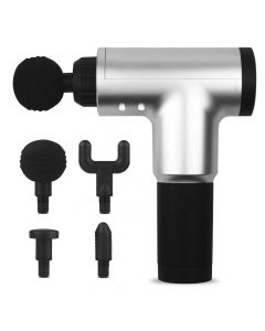Buy HomeStore Percussion massager (massage gun) for the body, with a set of attachments Fascial Gun LE- 280, silver | Florida Online Pharmacy | https://florida.buy-pharm.com