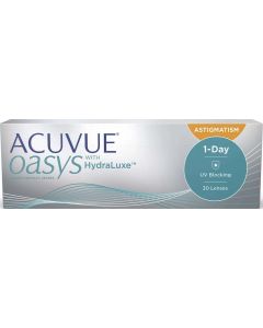 Buy Astigmatic lenses ACUVUE Oasys 1-Day with Hydraluxe For Astigmatism / Radius 8.5 / Cylinder -1.25 / Axis 10 One-day, -2.25 / 14.3 / 8.5, 30 pcs. | Florida Online Pharmacy | https://florida.buy-pharm.com