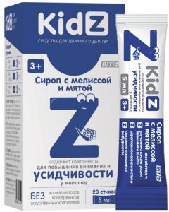 Buy 'KidZ' syrup with lemon balm and mint for children from 3 years old 20 sticks of 5 ml | Florida Online Pharmacy | https://florida.buy-pharm.com