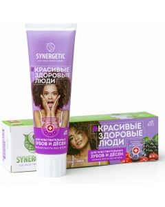 Buy Synergetic Toothpaste for sensitive teeth and gums Berries, mint, 100 g | Florida Online Pharmacy | https://florida.buy-pharm.com