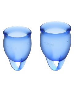 Buy A set of menstrual cups with a tail-loop Feel Сonfident Menstrual Cup Dark Blue | Florida Online Pharmacy | https://florida.buy-pharm.com