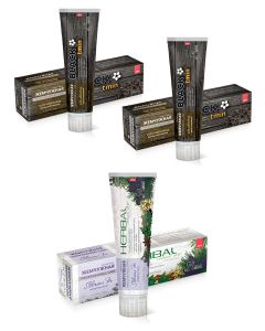 Buy Toothpaste set pearl professional: Black Tmin 100 ml, 2 pcs. and Herbal Siberian Fir, 100 ml., 1 pc. | Florida Online Pharmacy | https://florida.buy-pharm.com