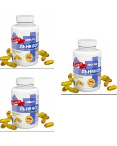 Buy Flaxseed oil first cold pressed, 60 capsules, per course 3 packs | Florida Online Pharmacy | https://florida.buy-pharm.com