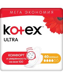 Buy Kotex Sanitary pads Ultra. Normal 40 pcs | Florida Online Pharmacy | https://florida.buy-pharm.com