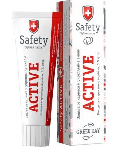 Buy Green Day Safety Active Toothpaste protection against caries and enamel strengthening, 100 ml | Florida Online Pharmacy | https://florida.buy-pharm.com
