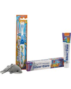 Buy Dental set for children Silver Care, from 6 to 12 years old, fluoride-free, wild berries, color: blue | Florida Online Pharmacy | https://florida.buy-pharm.com
