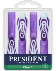 Buy Interdental brushes PresiDENT Classic. Size S, diameter 0.3 mm, 4 pcs | Florida Online Pharmacy | https://florida.buy-pharm.com