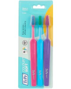 Buy TePe Color toothbrush, soft, length 18 cm, 3 pcs | Florida Online Pharmacy | https://florida.buy-pharm.com