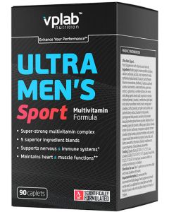 Buy Vitamin and mineral complex for men Vplab 'Ultra Men's Sport Multivitamin Formula', 90 capsules | Florida Online Pharmacy | https://florida.buy-pharm.com