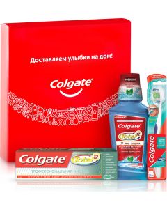 Buy Set Colgate Total Toothpaste Professional Cleaning Gel, 75 ml + Toothbrush 360 Superpurity + Total Pro Oral Rinse Protection Strong Mint, 250 ml | Florida Online Pharmacy | https://florida.buy-pharm.com