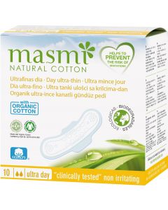 Buy Natural sanitary pads Masmi 'Organic Cotton' ultra-thin, daytime 10 pcs | Florida Online Pharmacy | https://florida.buy-pharm.com