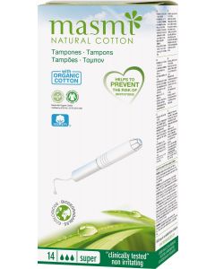 Buy Natural Masmi Natural Cotton Super tampons with applicator 14 pcs | Florida Online Pharmacy | https://florida.buy-pharm.com