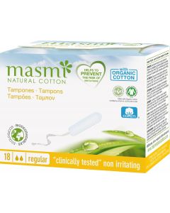 Buy Natural Masmi Natural Cotton Regular tampons 18 pcs | Florida Online Pharmacy | https://florida.buy-pharm.com