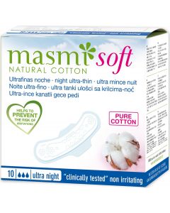 Buy Natural hygienic pads Masmi Natural Cotton Soft, ultra-thin, night 10 pieces | Florida Online Pharmacy | https://florida.buy-pharm.com