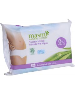 Buy Natural wet wipes Masmi Natural Cotton, for intimate hygiene 20 pcs | Florida Online Pharmacy | https://florida.buy-pharm.com