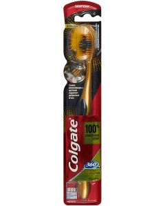 Buy Colgate Toothbrush '360 ° Golden with charcoal', soft, golden, black | Florida Online Pharmacy | https://florida.buy-pharm.com